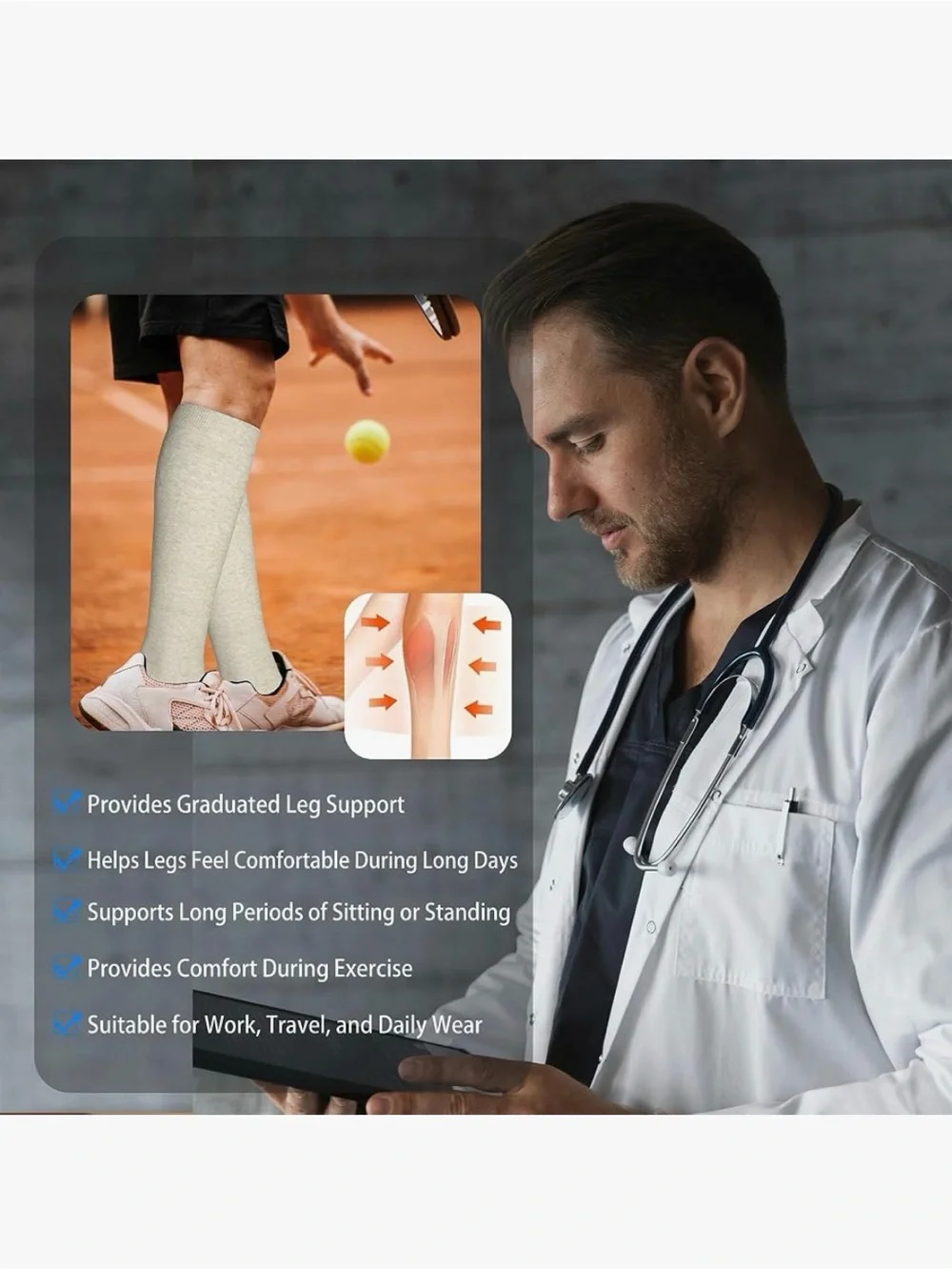 Levsox Compression Socks - Neutral 2-Pack